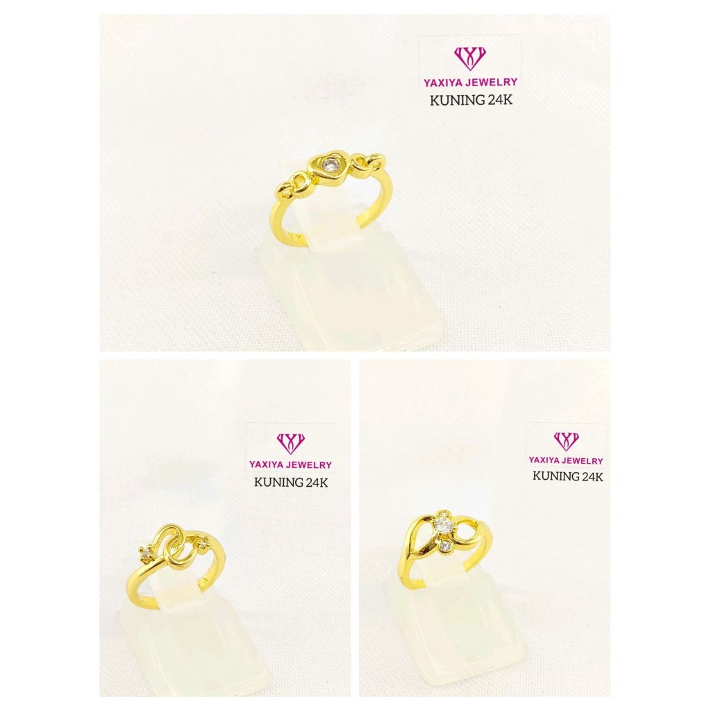 cincin love ulir bayi/anak lapis emas 24k