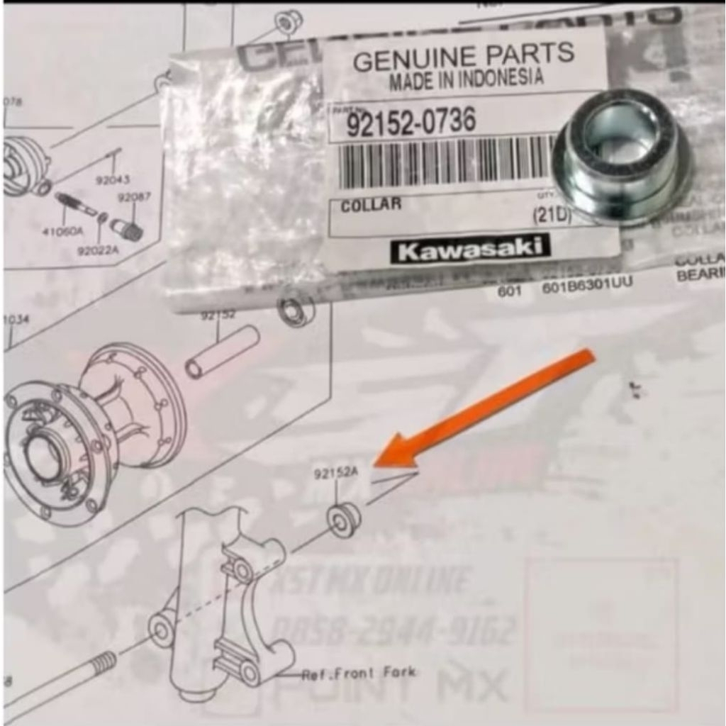 bosh roda tromol velg depan kiri KLX 150 klx150 Original