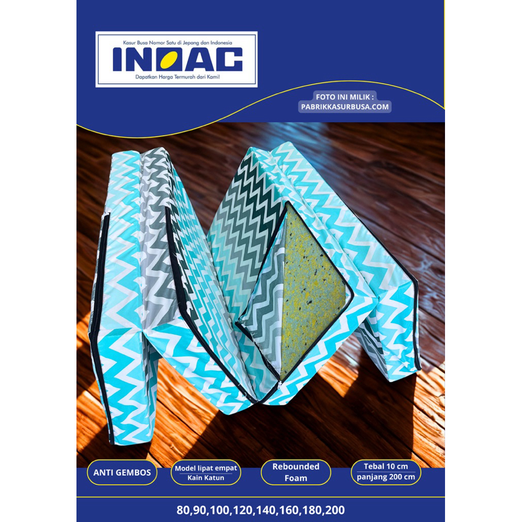 INOAC Rebonded ORTHOPEDIC Kasur Lipat TEBAL 10cm