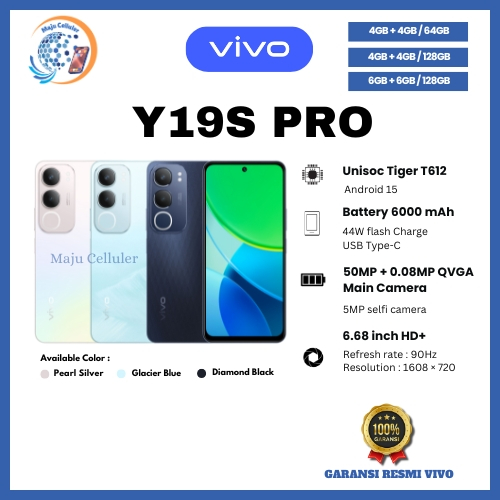 HP VIVO Y19S PRO 6/128GB, Y19S PRO 4/128GB & Y19S PRO 4/64GB (GARANSI RESMI VIVO 1 TAHUN)