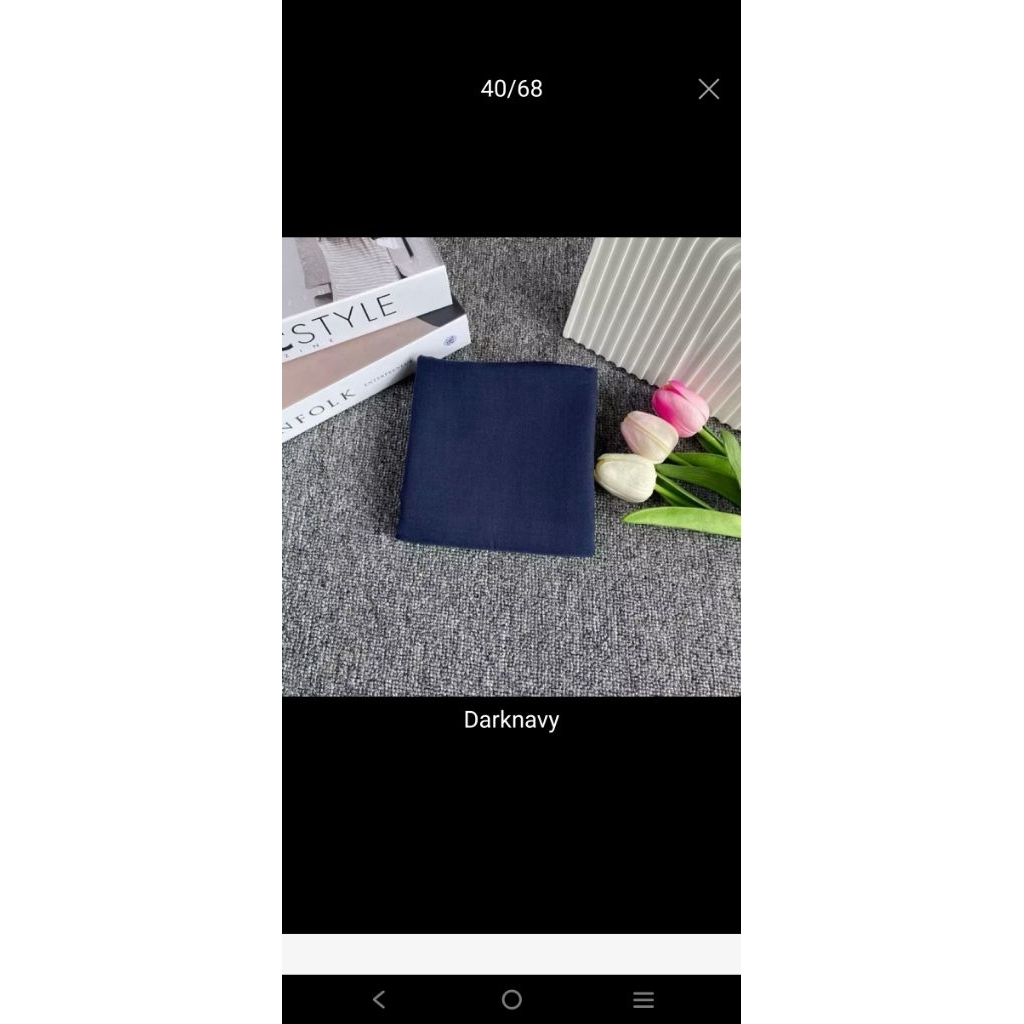 hijab paris jadul varisha darknavy biru dongker