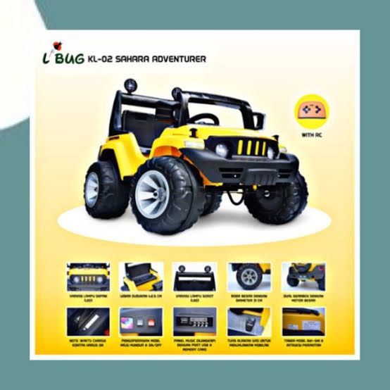 Mobil Aki Jeep L-Bug Keren Besar
