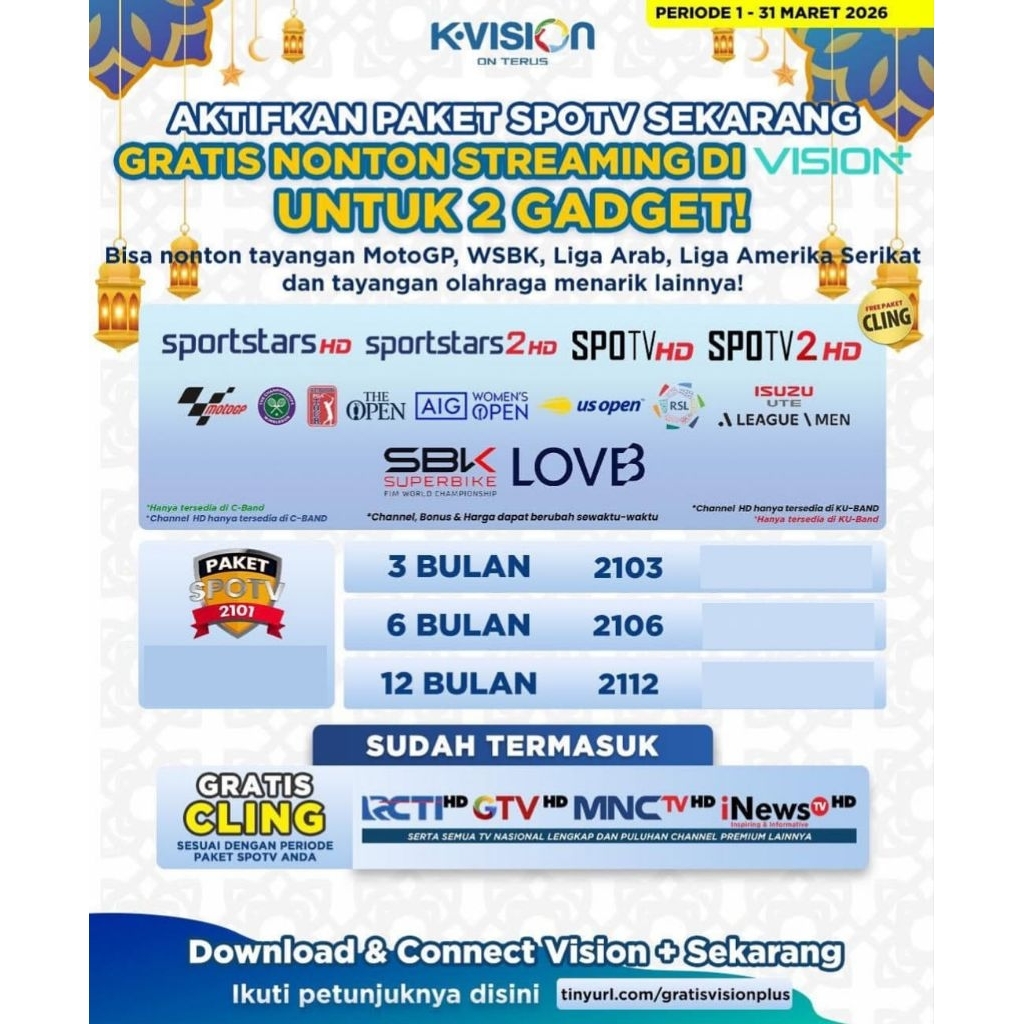 Voucher Paket FILM K-Vision FILM12 360 Hari