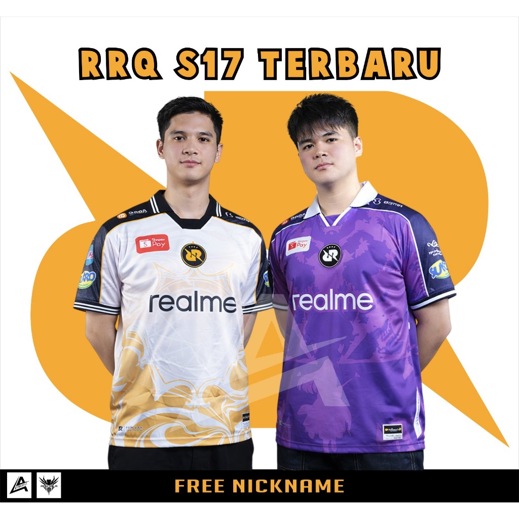 Jersey kaos baju RRQ Terbaru 2026 2027 MPL Season 17 Bisa Custom Nama & Nomor Full Printing Dewasa &