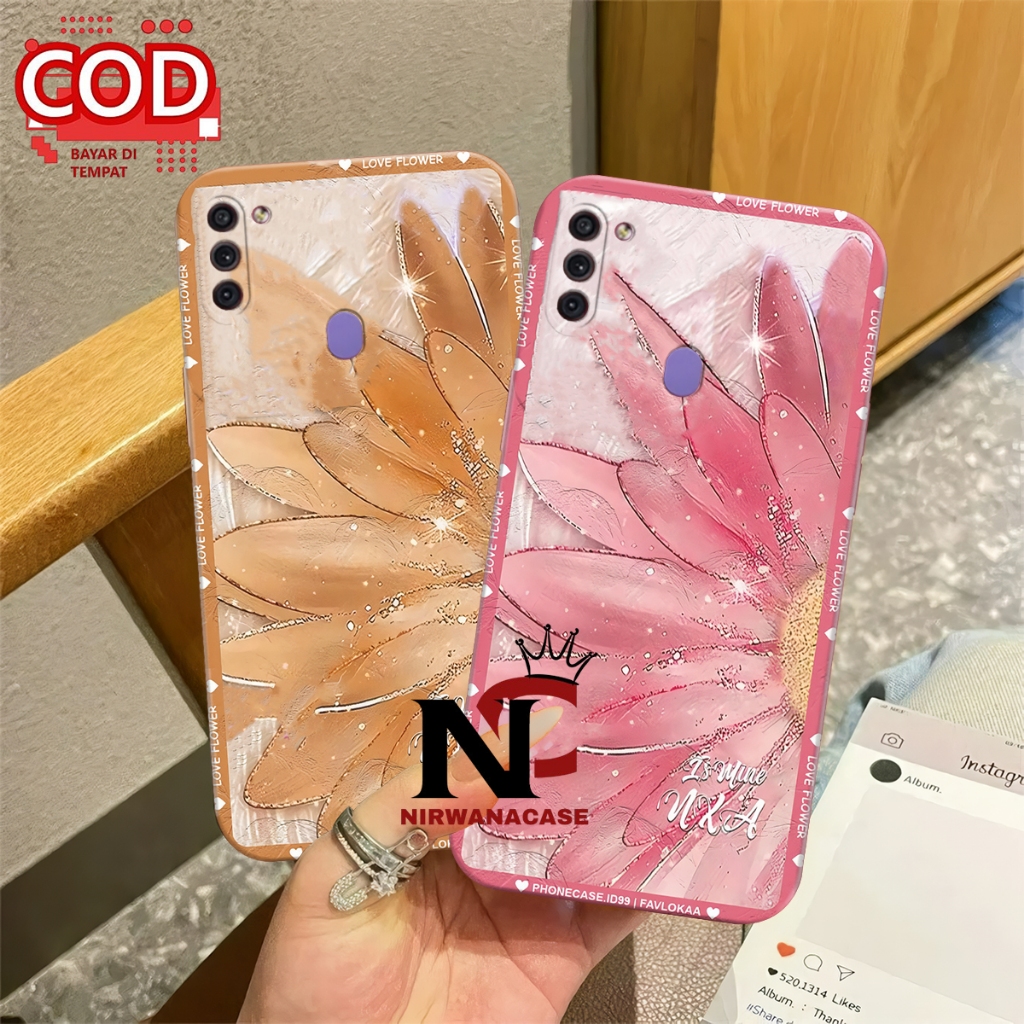 Case Hp Samsung A11 - Casing Samsung M11 Motif Bunga Matahari Pro Camera Lentur Fashion Case Cewek