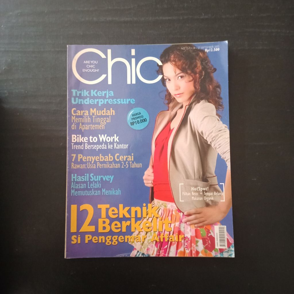 Majalah Chic Edisi 14-27 September 2005: 12 Teknik Berkelit Si Penggemar Affair