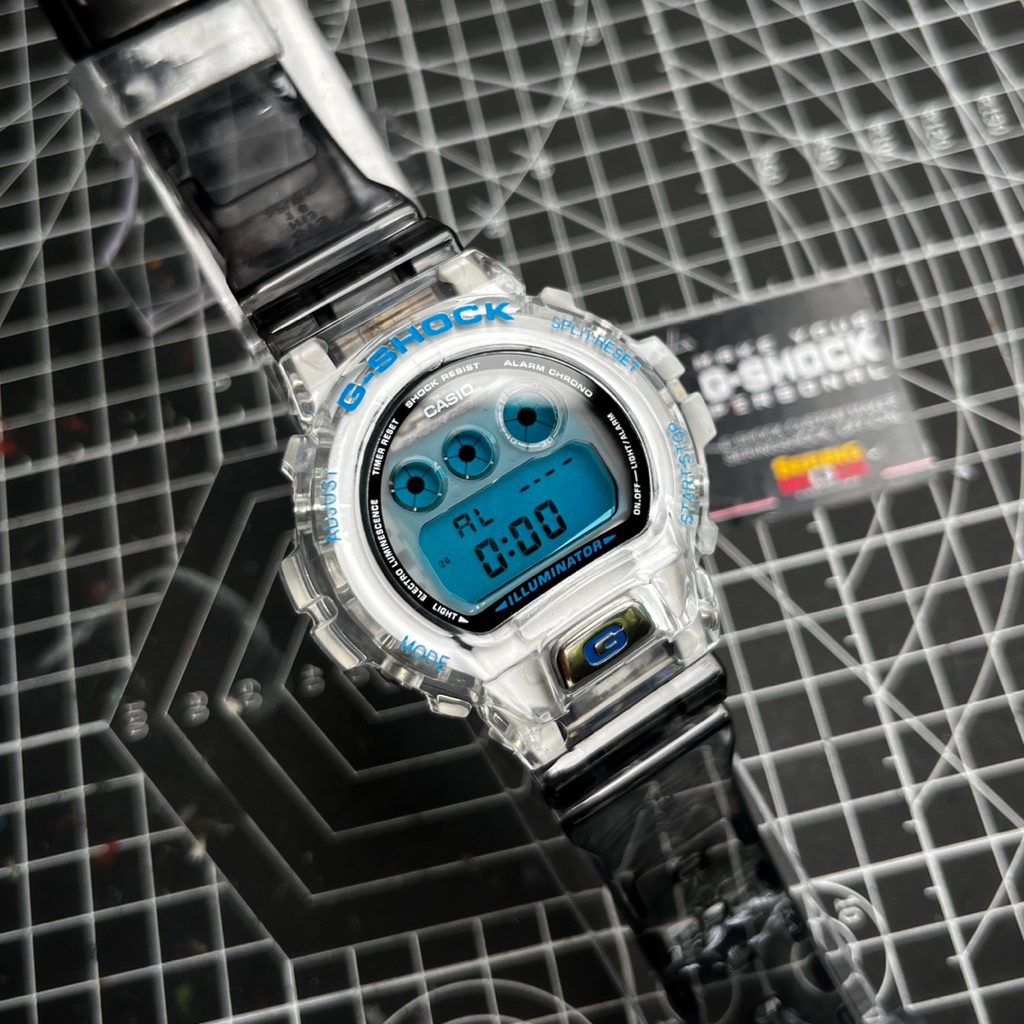 DW6900 Original Custom Strap BezelClear Blue Casio Gshock G Shock