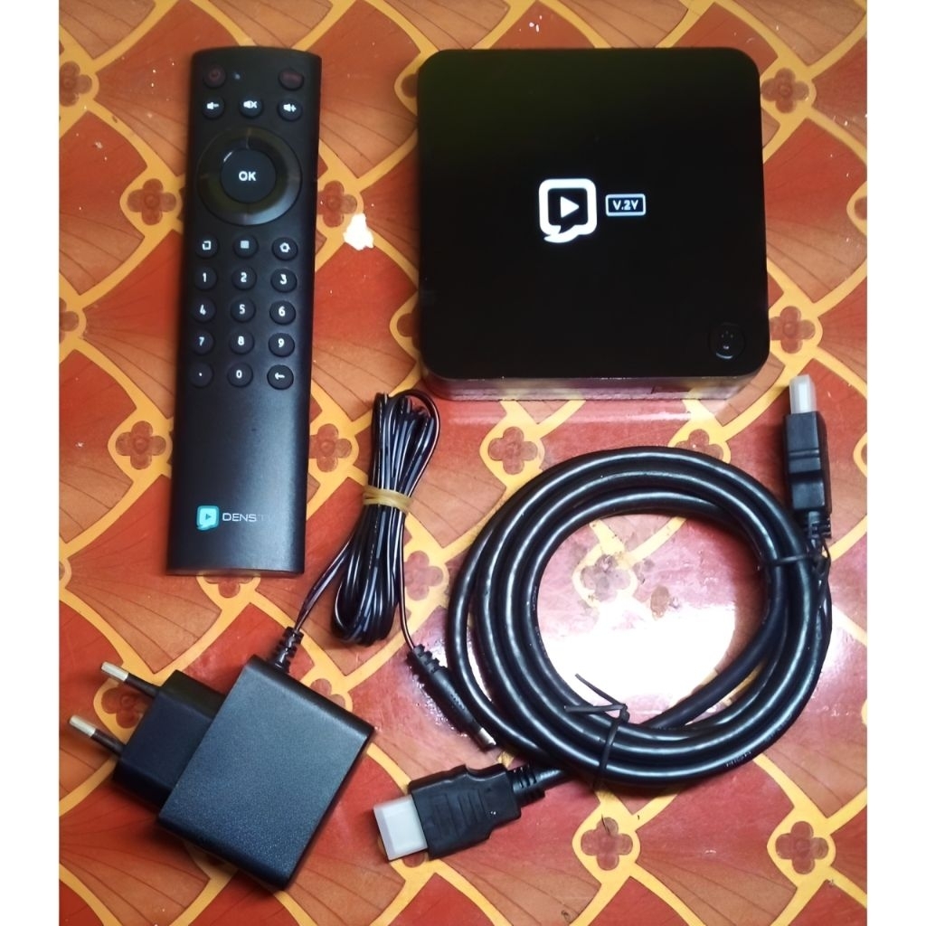 STB ANDROID BOX DENSTV V2Y UNLOCK FULLSET SIAP PAKAI