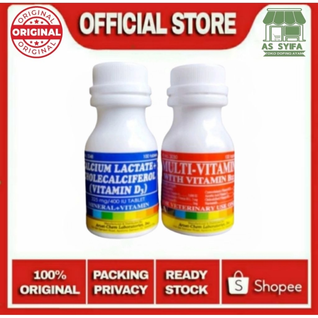 paket MULTIVITAMIN DAN CALSIUM untuk ayam import Filipina