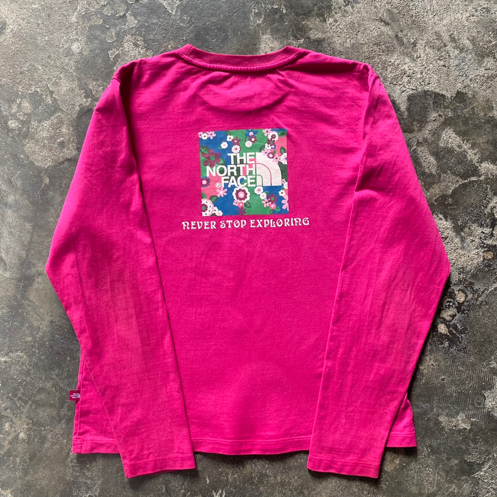 The North Face Long Sleeve T-shirt scnd prlvd original Kaos Lengan Panjang Pink