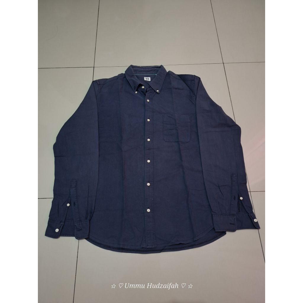 Baju Kemeja Pria Lengan Panjang | Uniqlo