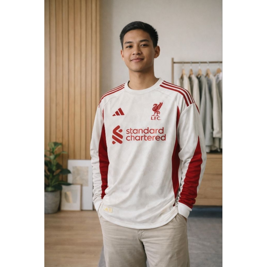 Jersey Bola Liverpool Away Longsleeve Player Issue SSS++ Quality