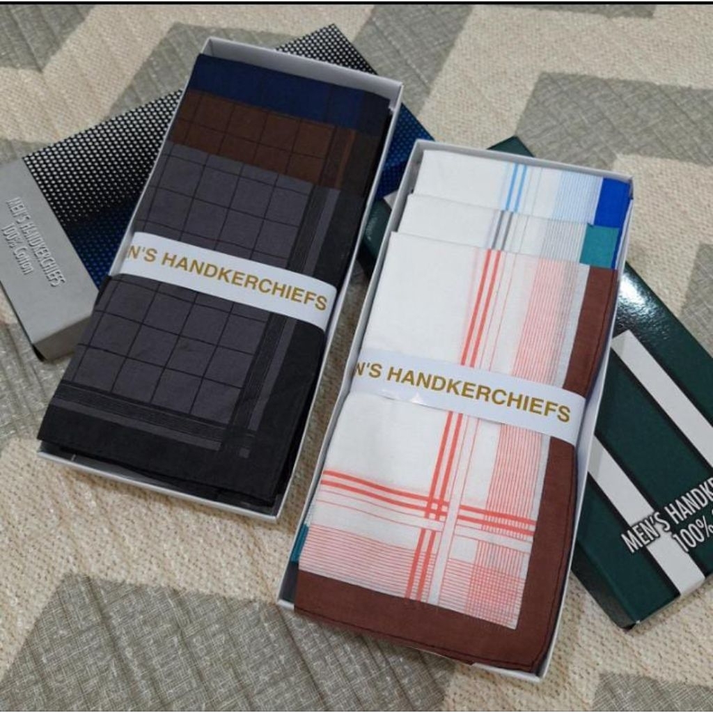 Promo Sapu Tangan Pria 12 Pcs - Sapu Tangan Pria Premium Halus Lembut