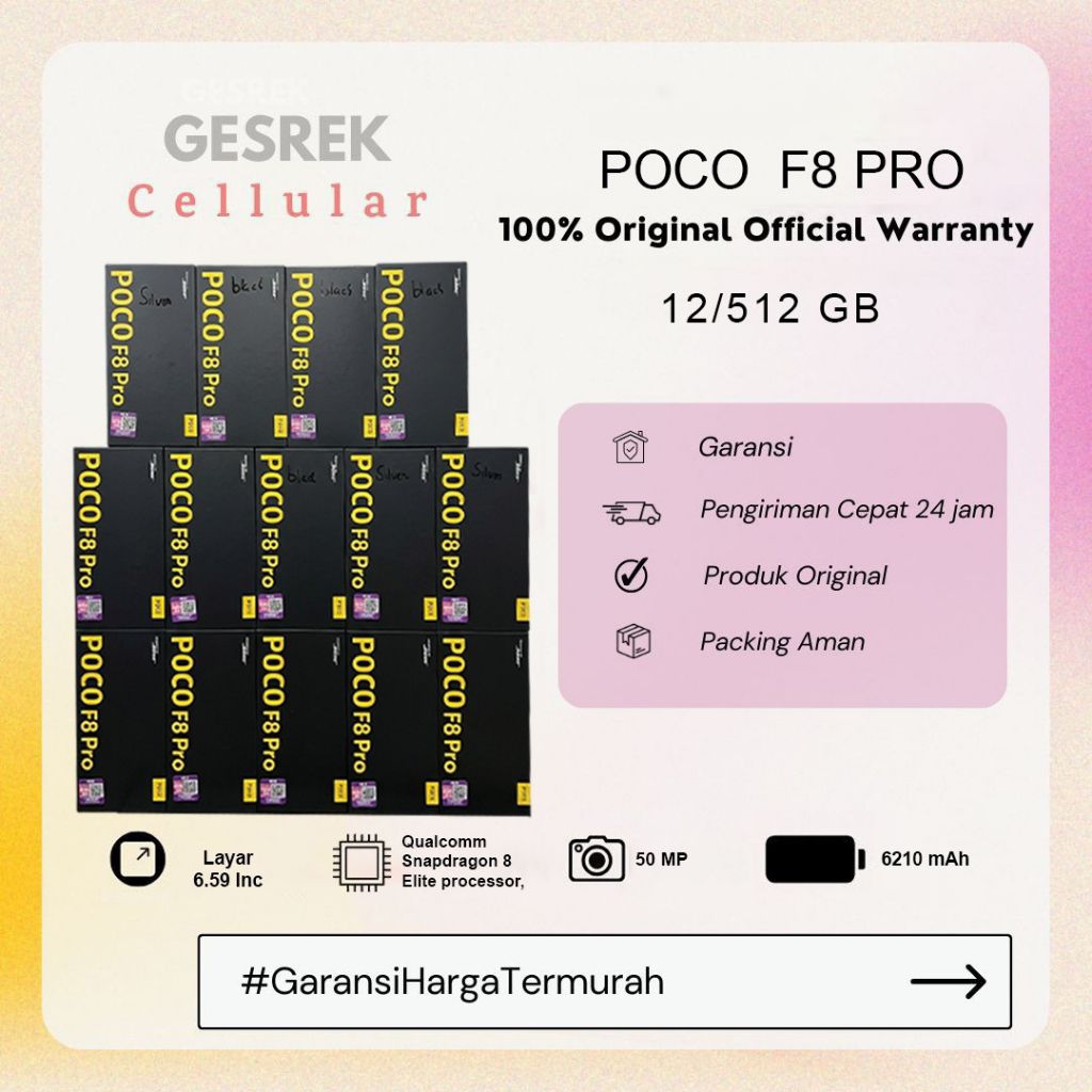 Poco F8 Pro 5G 12/512GB - Garansi RESMI