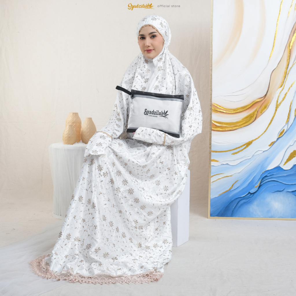 SYADZILAH - Mukena Terusan Dewasa Sutra Paris Catalina