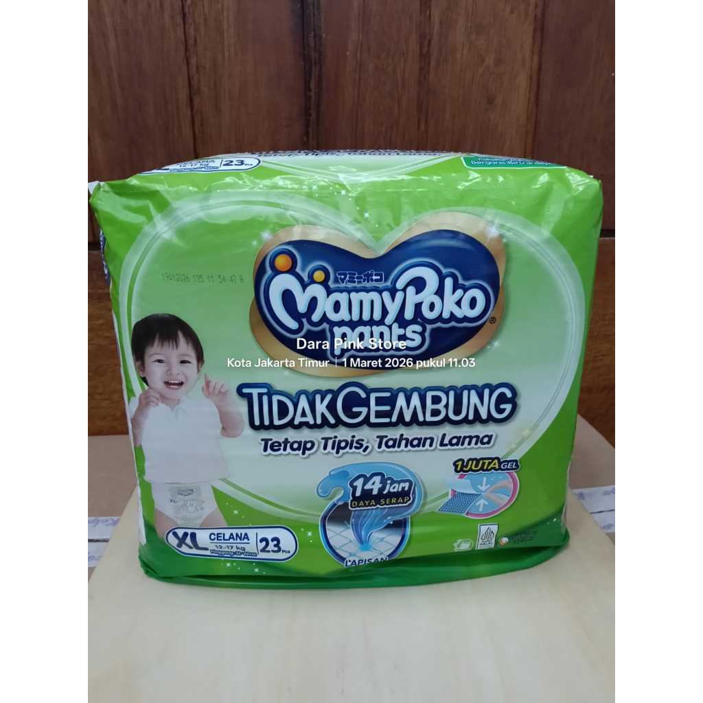 MAMYPOKO Pokok Celana Bayi Tidak Gembung Nyaman Dan Praktis / Mamypoko XL23 / Mamypoko Tidak Gembung