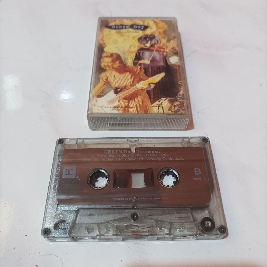 Original Kaset Pita Tape Musik Band Green Day Album Insomniac