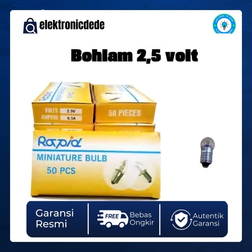 Lampu Bohlam Senter / Rakit E10 Per Box isi 50 pcs - 6v Harga Murah BERKUALITAS