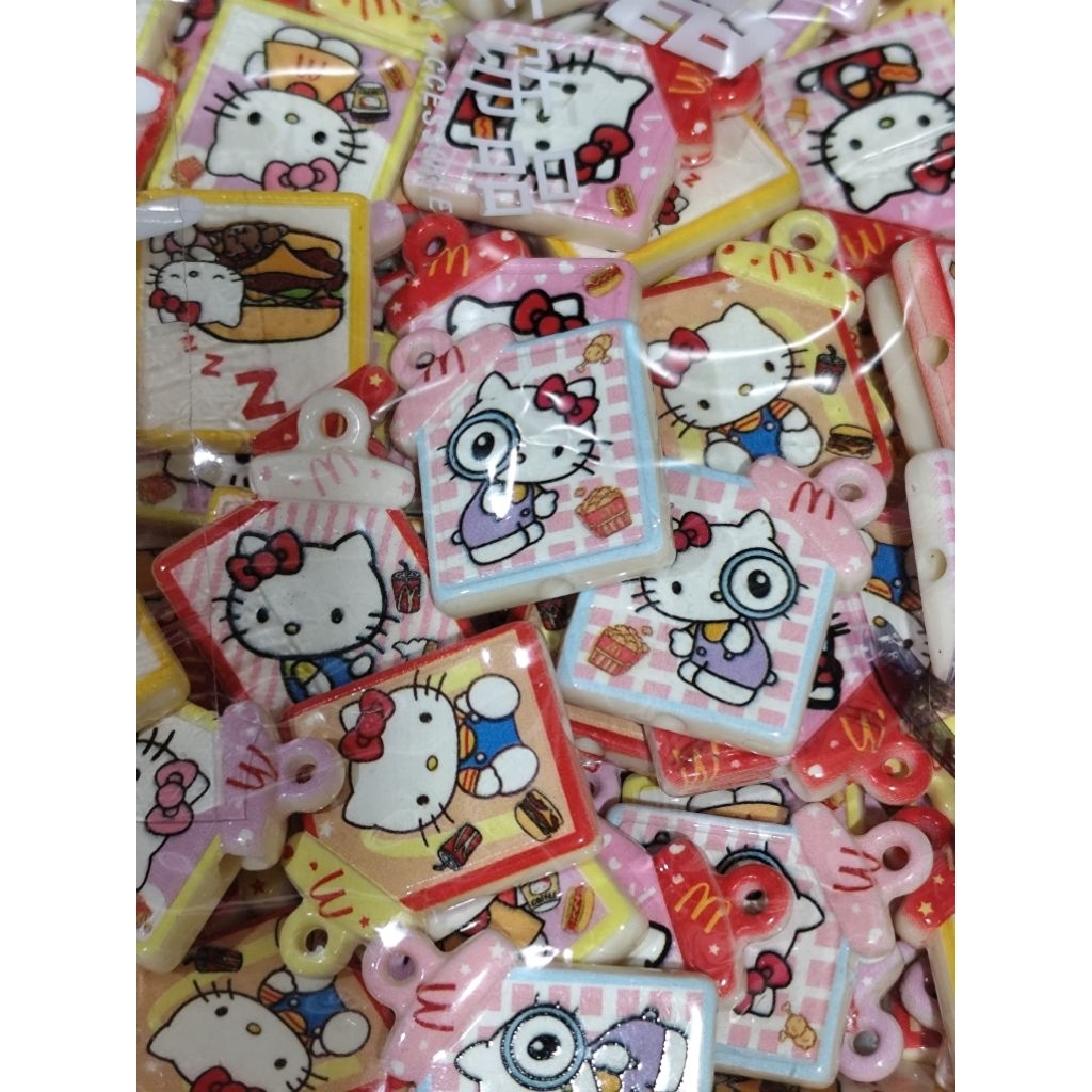 Manik akrilik hello kitty mcd printing mix (5pcs)