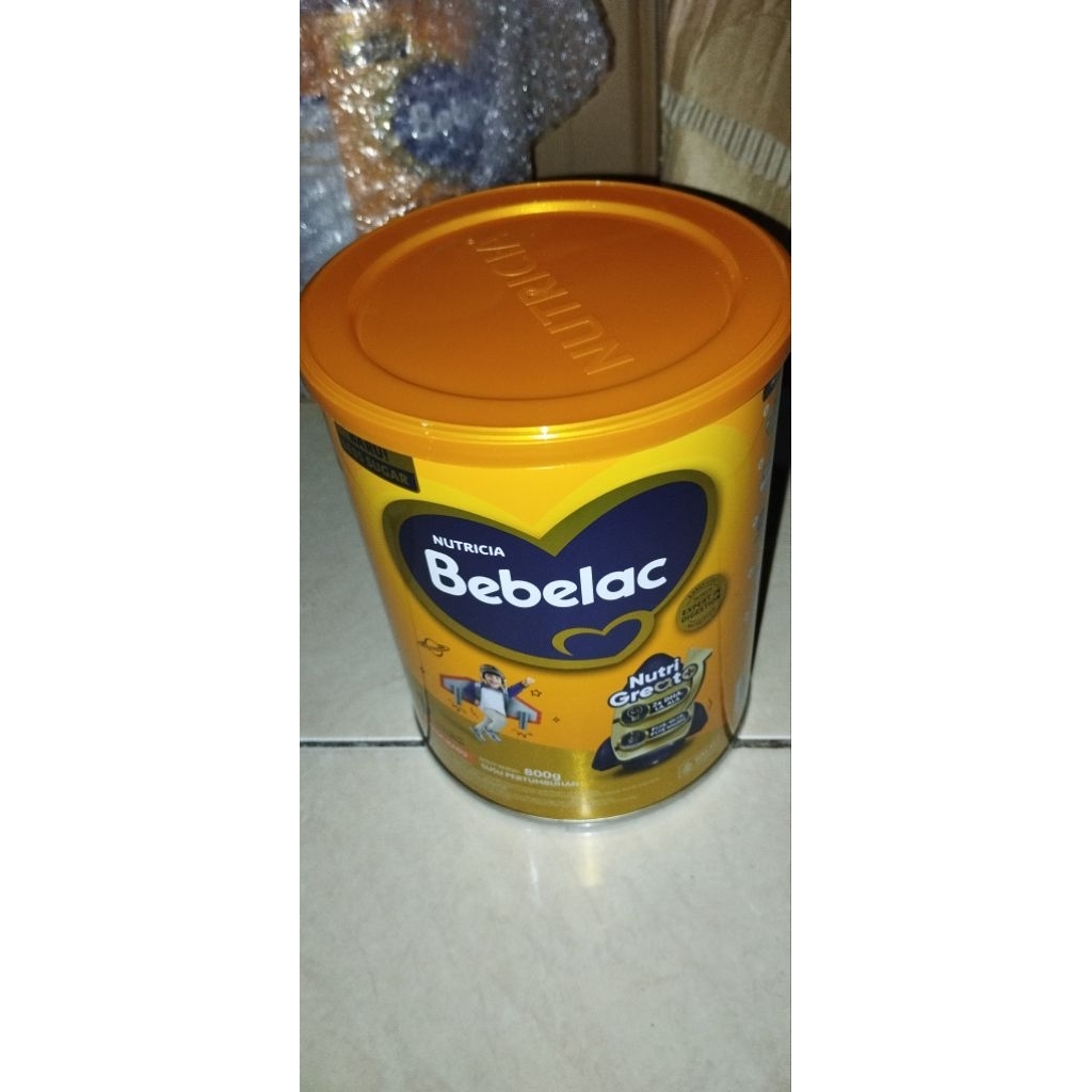 kaleng bekas susu bebelac kemasan 800gr