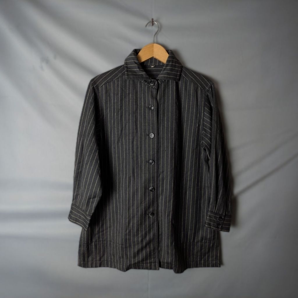 Vintage Pinstripe Overshirt / Shirt Jacket Unisex – Second – Tebal & Stylish