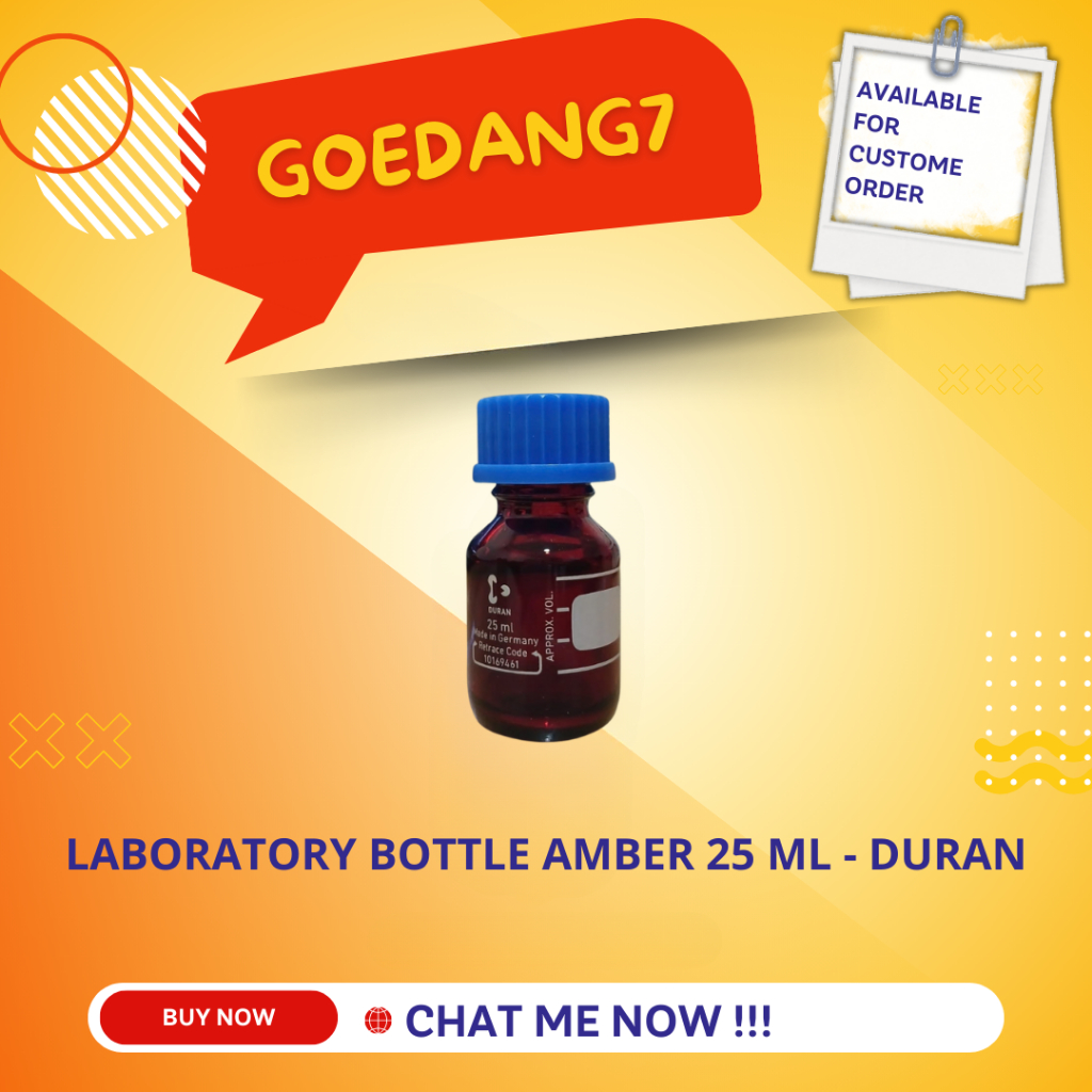 LABORATORY BOTTLE AMBER 25 ML - DURAN