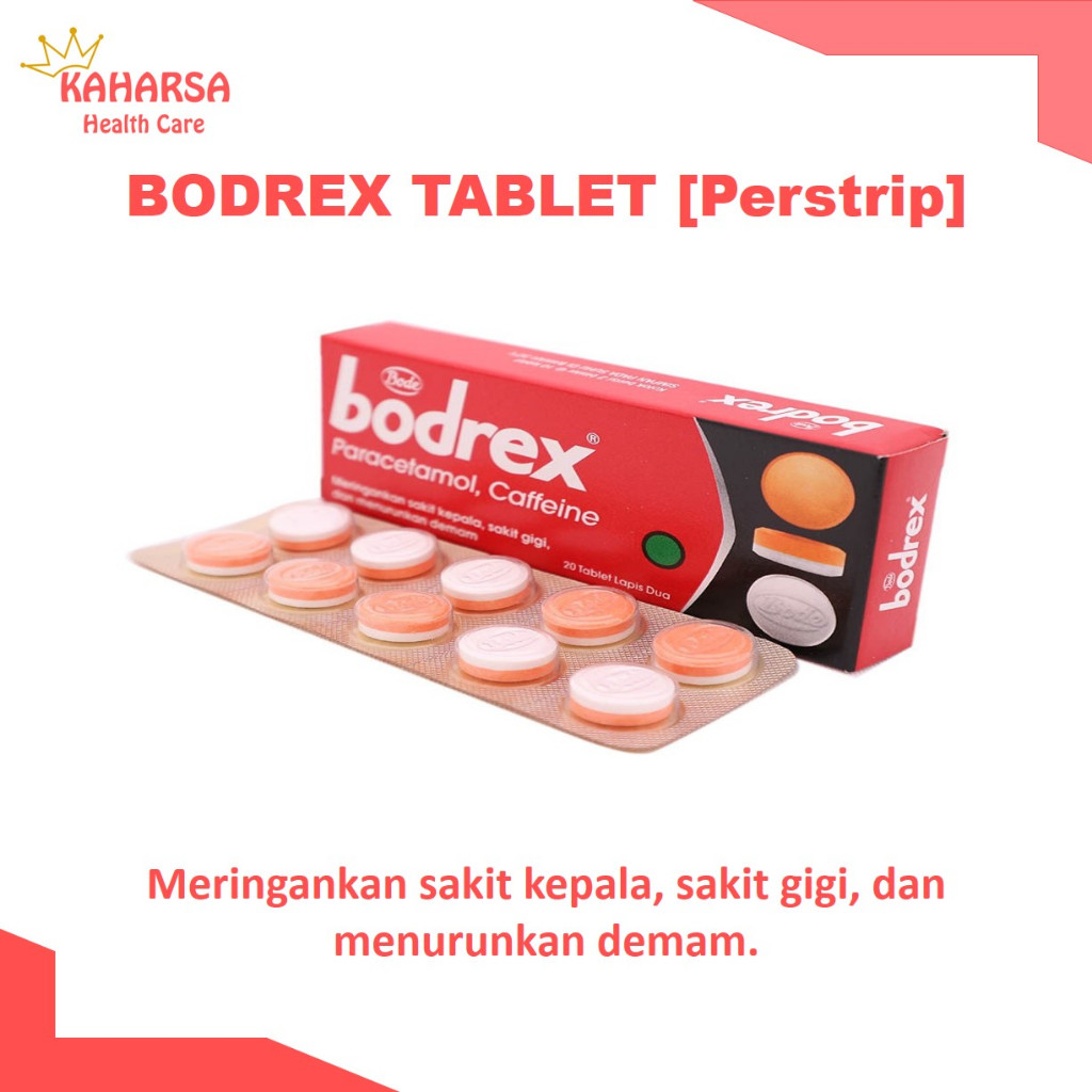 BODREX TABLET Obat Sakit Kepala, Sakit Gigi, Demam [Perstrip]