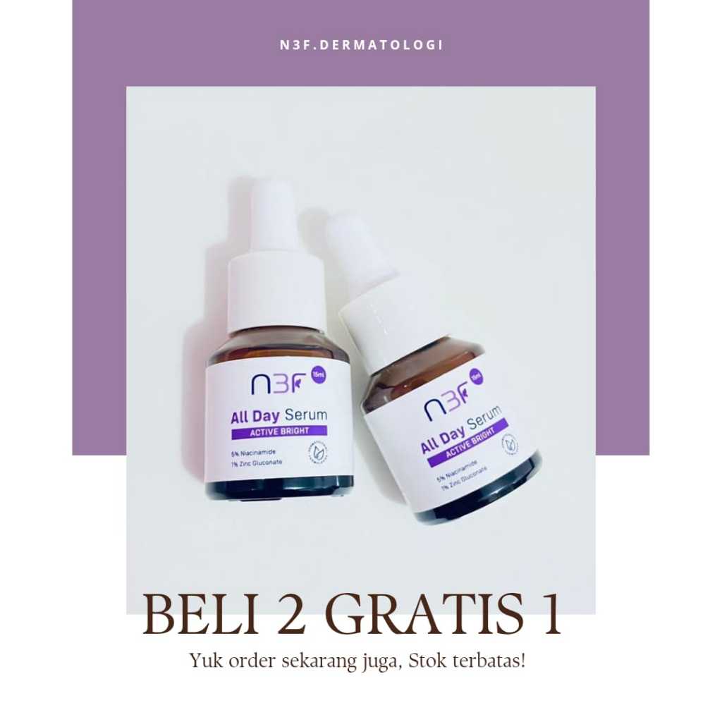 [PROMO BELI 2 GRATIS 1 ] N3f Dermatologi All Day Serum Active Bright
