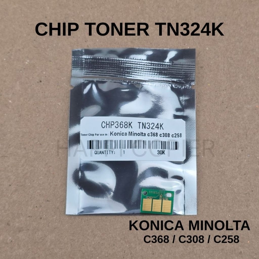 Chip toner color konica minolta c368 c308 c258 toner chip tn324 C Y M 30k