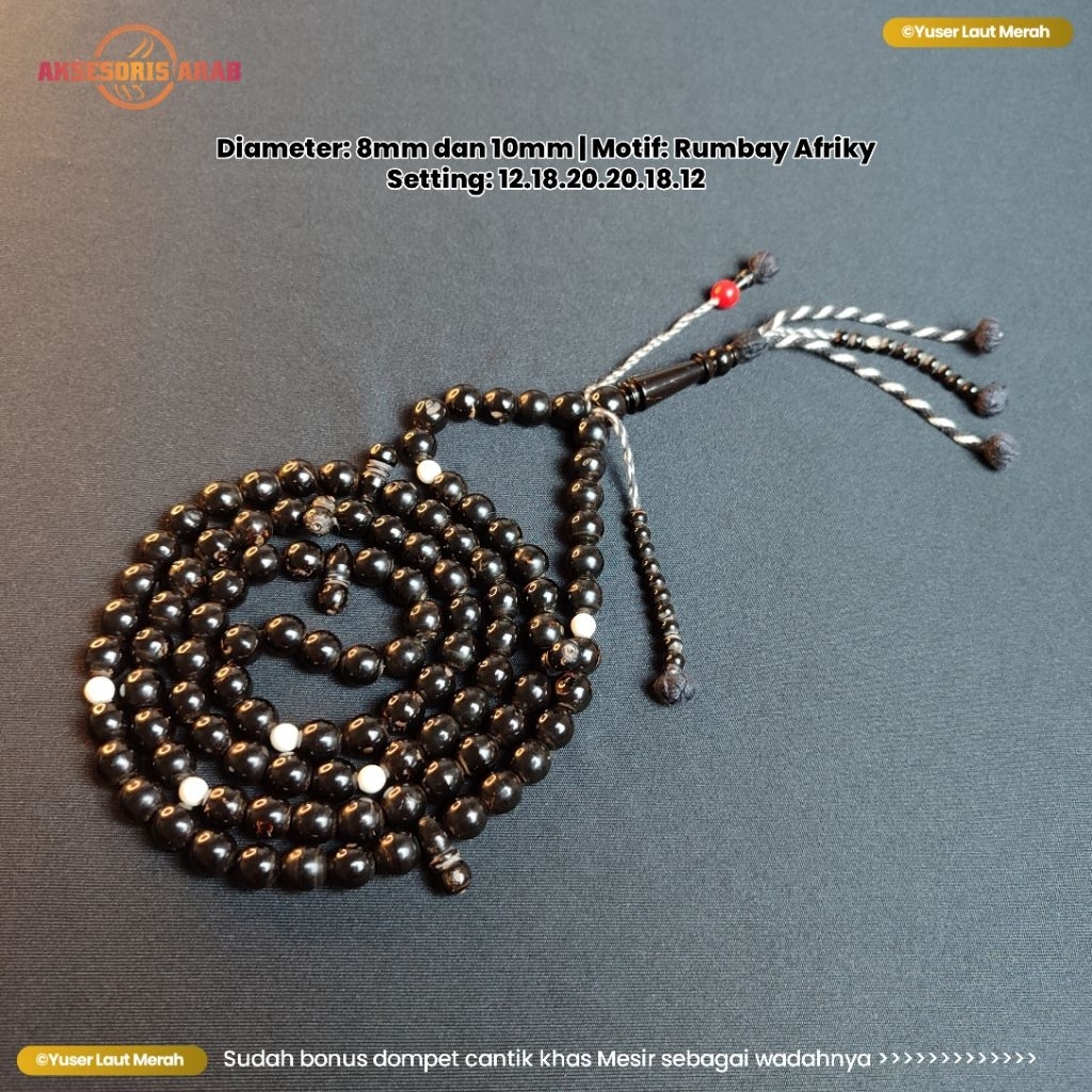 Tasbih Yuser Laut Merah Setting Tijany Asli Mesir