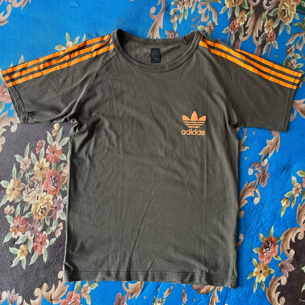 t-shirt adidas trefoil brown vintage second original