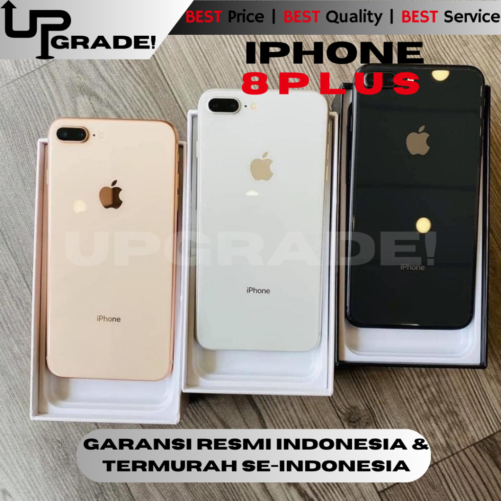 Apple iPhone 8 Plus 256GB 64GB Garansi Resmi iBox BLACK SILVER ROSEGOLD RED