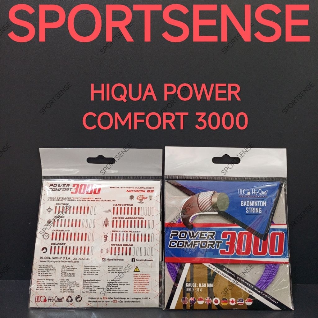 Senar Badminton Bulutangkis Hiqua HQ Power Comfort 3000 Original