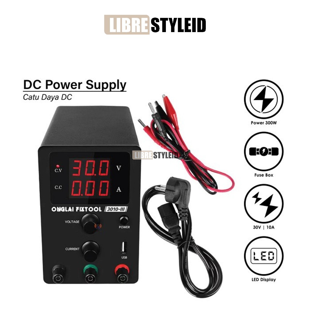 ONGLAI FIXTOOL 3010-III Power Supply - Catu Daya 30V 10A Black Ori