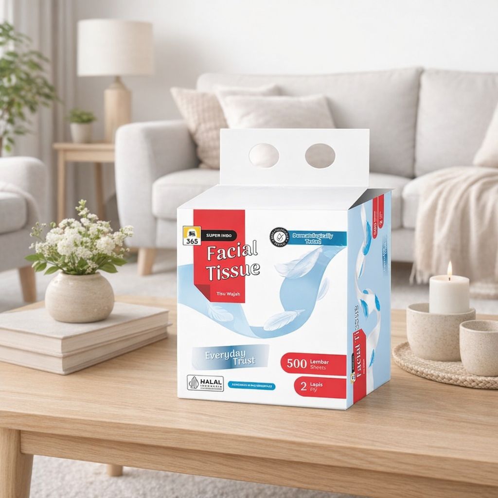 Tisu Wajah Super Indo 365 (Everyday Trust) | 500 Lembar