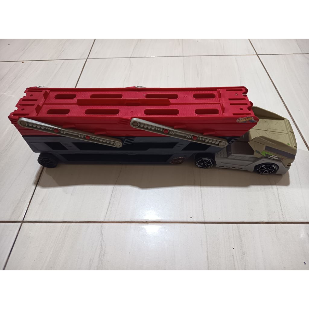 truck kontainer HOTWHEELS,truk pengangkut mobil HW,mobilan trailer hotwils murah