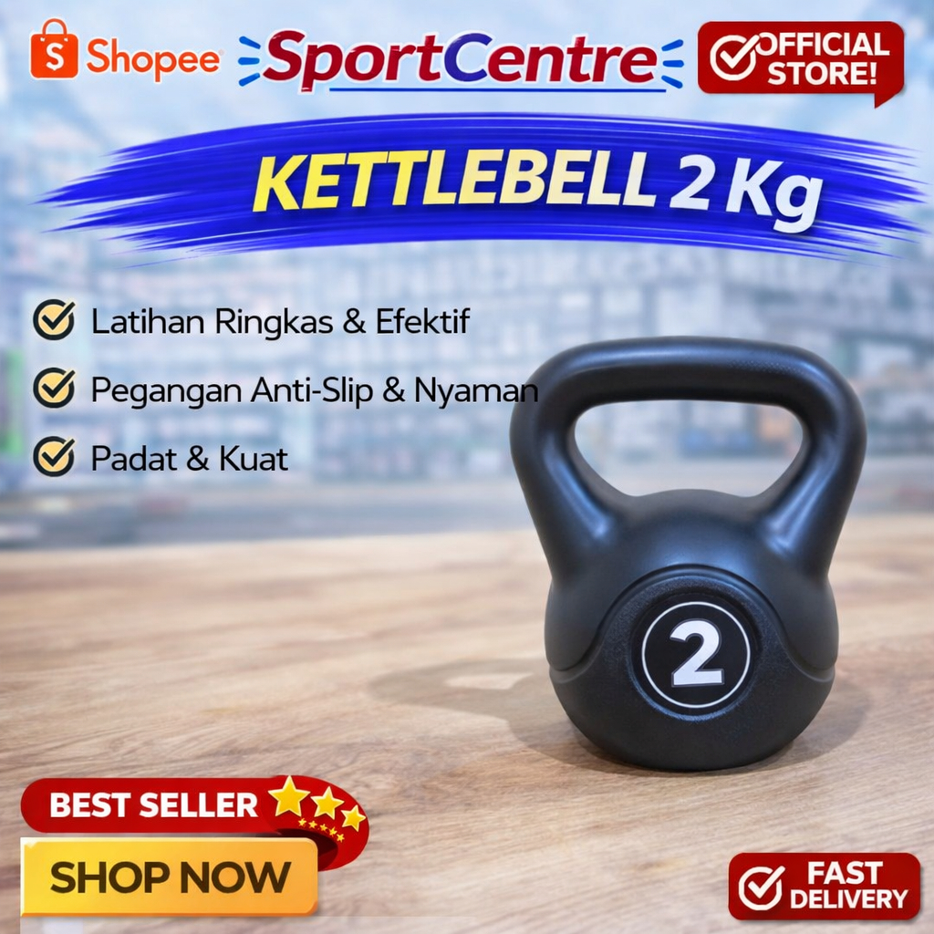 POTENCE KettleBell 2 KG Barbell 2 KG/ Dumbell 2kg / Barbel 2kg / Dumbell 2kg Weight Lifting Barbel D