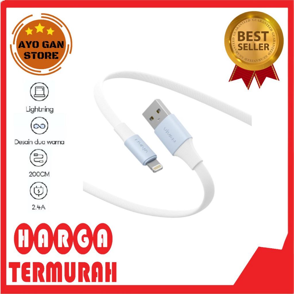 VIVAN Kabel Data Lightning Iphone Panjang 200cm SL200S/SL200 II