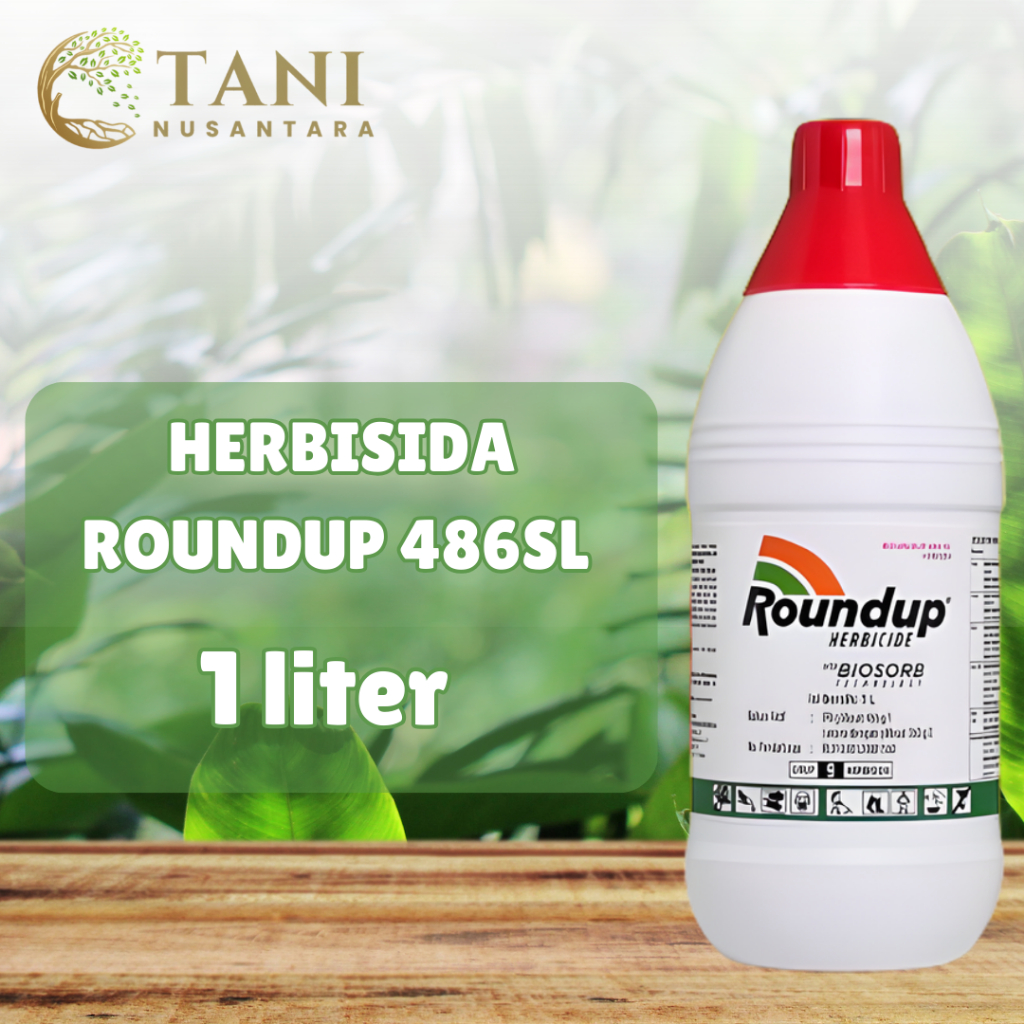 [N2] Herbisida Roundup 486SL Kemasan 1 Liter Pembasmi Rumput Liar & Gulma Obat Tanaman