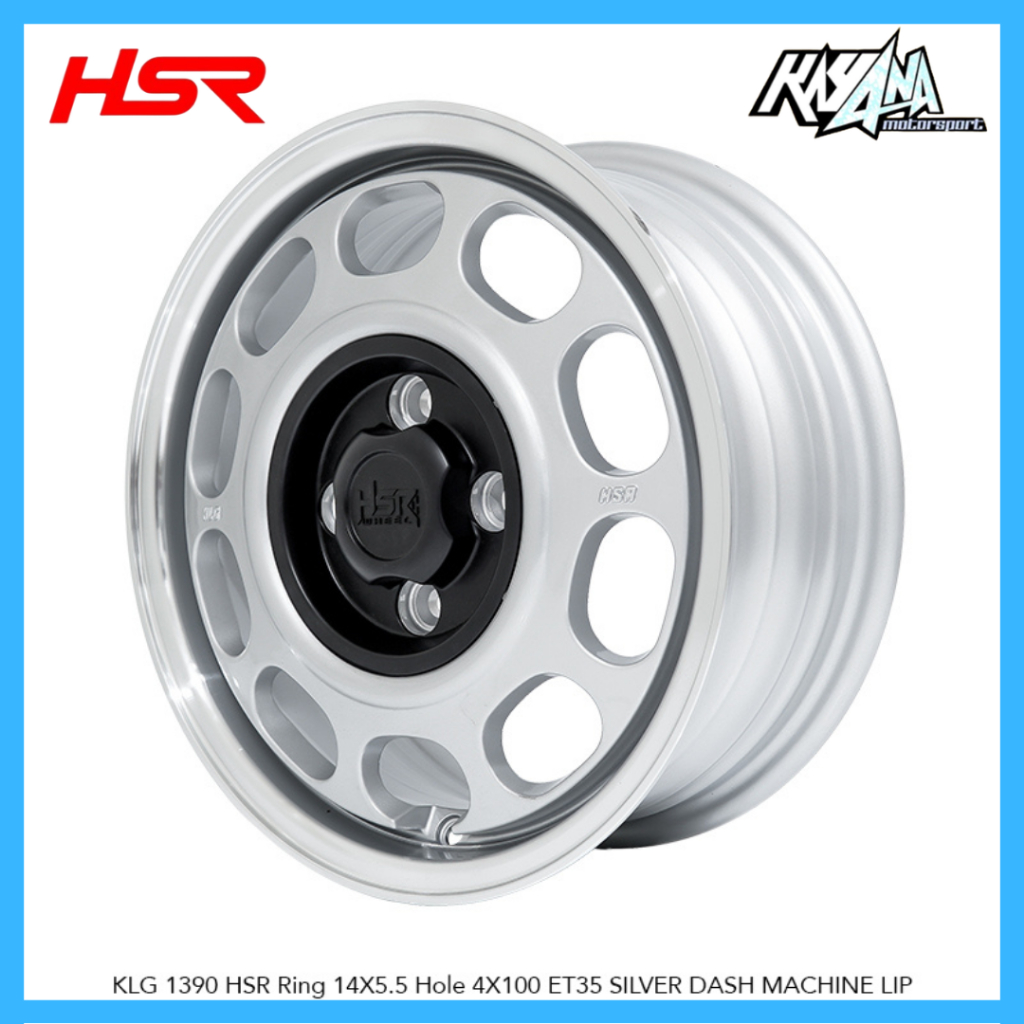 Velg Mobil Hsr KLG Ring 14 Pcd 4x100 Untuk Brio Agya Sigra Starlet Airev Hsr Wheel