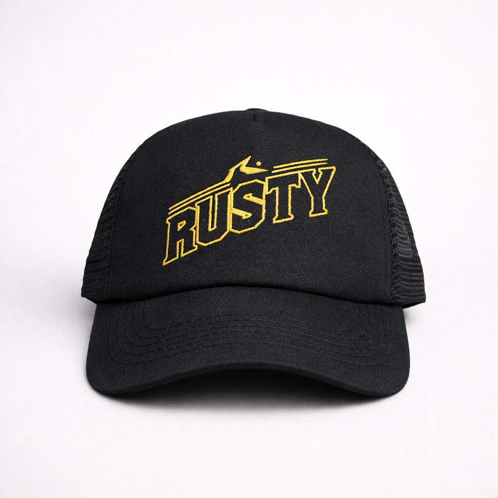 Topi Rusty | Topi Baseball | Topi Hitam | Topi Casual | Original 100%