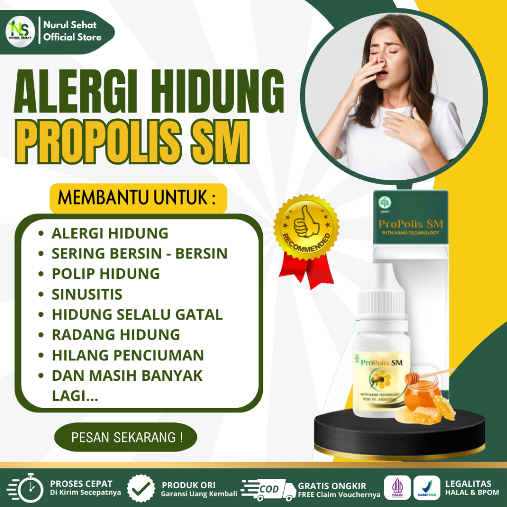 Obat AlergI Hidung, Sering Bersin - Bersin, Polip Hidung, Sinusitis, Hidung Selalu Gatal, Radang Hid