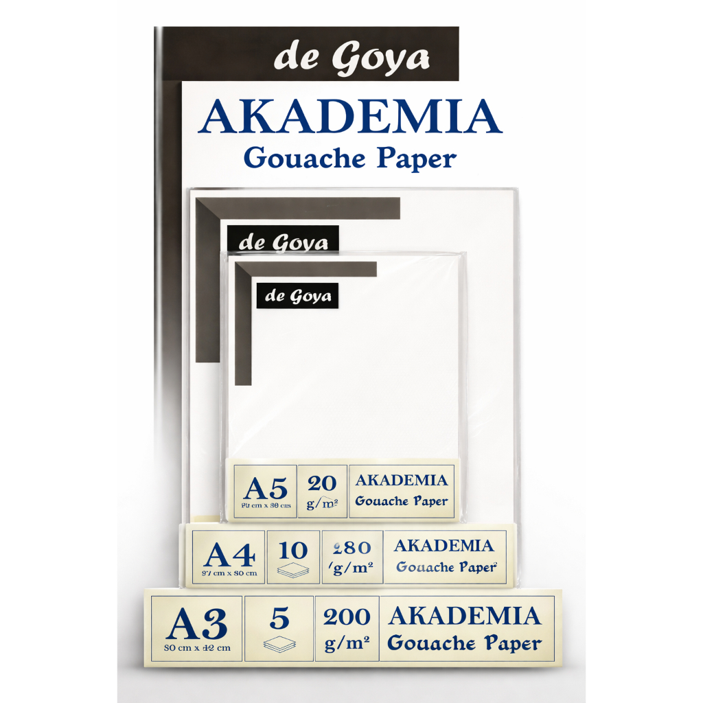 De Goya Akademia Gouache Paper 180gsm – Kertas Gambar Gouache A5 / A4 / A3