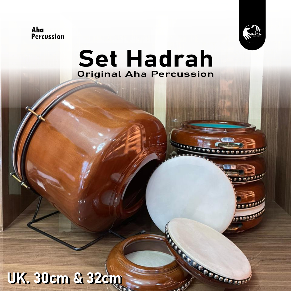 1 Set Rebana Hadroh AHA Percussion Lengkap Kualitas Premium Asli Original