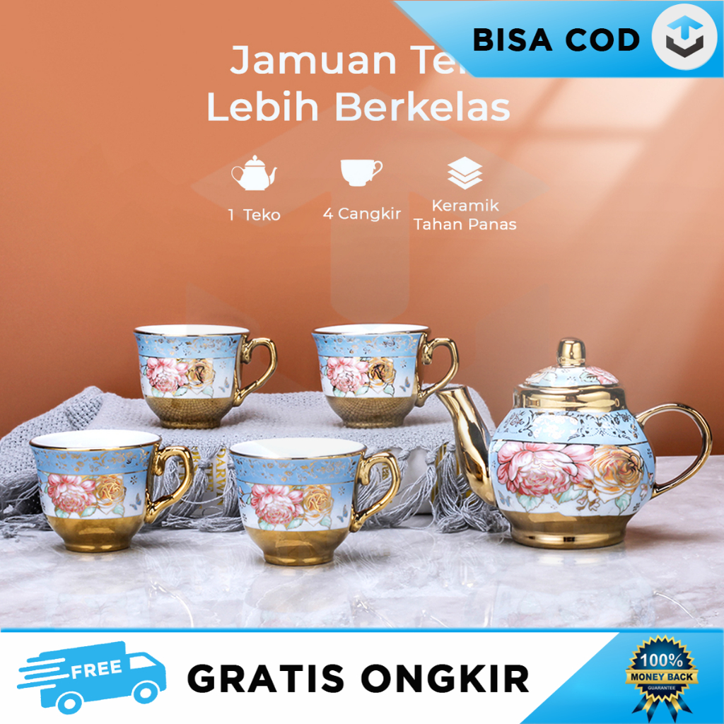 MANGKUK GELAS CANGKIR KOPI TEKO TEAPOT SET TATAKAN KERAMIK WARNA AESTHETIC DESAIN UNIK ELEGAN MULTIF