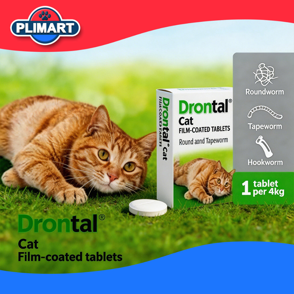 Drontal Cat Obat Cacing Kucing Tablet Deworming Anti Cacing Kucing Dewasa & Kitten Obat Cacing Cat O