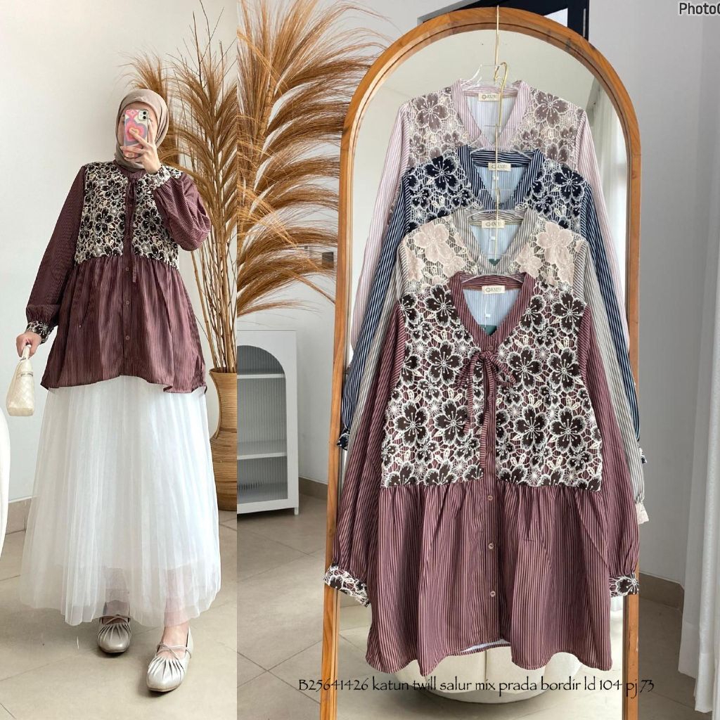 Tunic stripe katun bangkok import