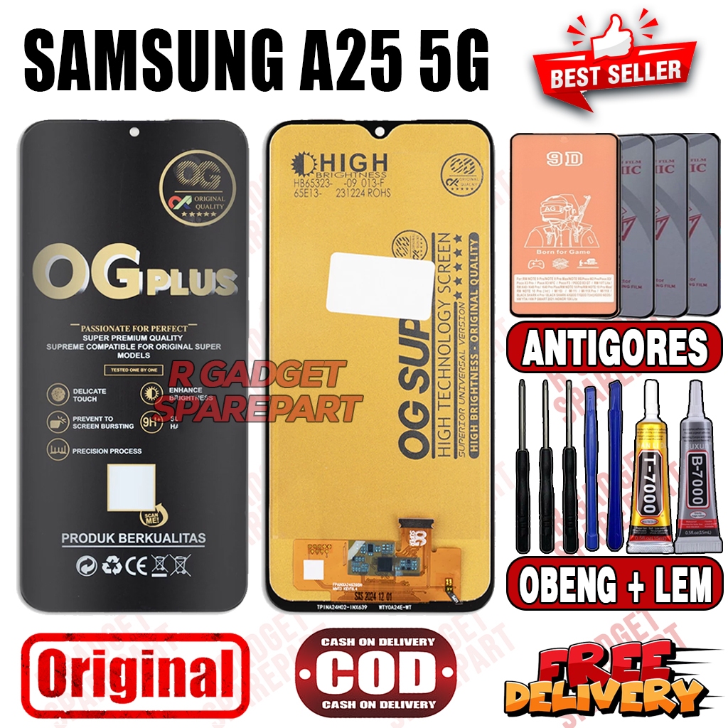 Lcd Touchscreen SAMSUNG A25 5G Original OG SUPER Fullset
