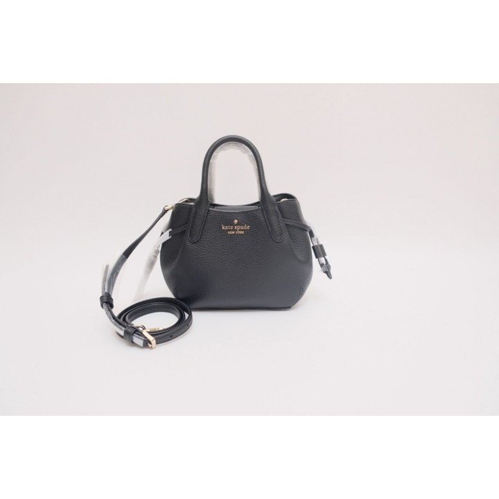 New KATE SPADE KI859 Dumpling Mini BLACK Satchel Pebbled Leather HAND BAG Authentiic by Ready Then S