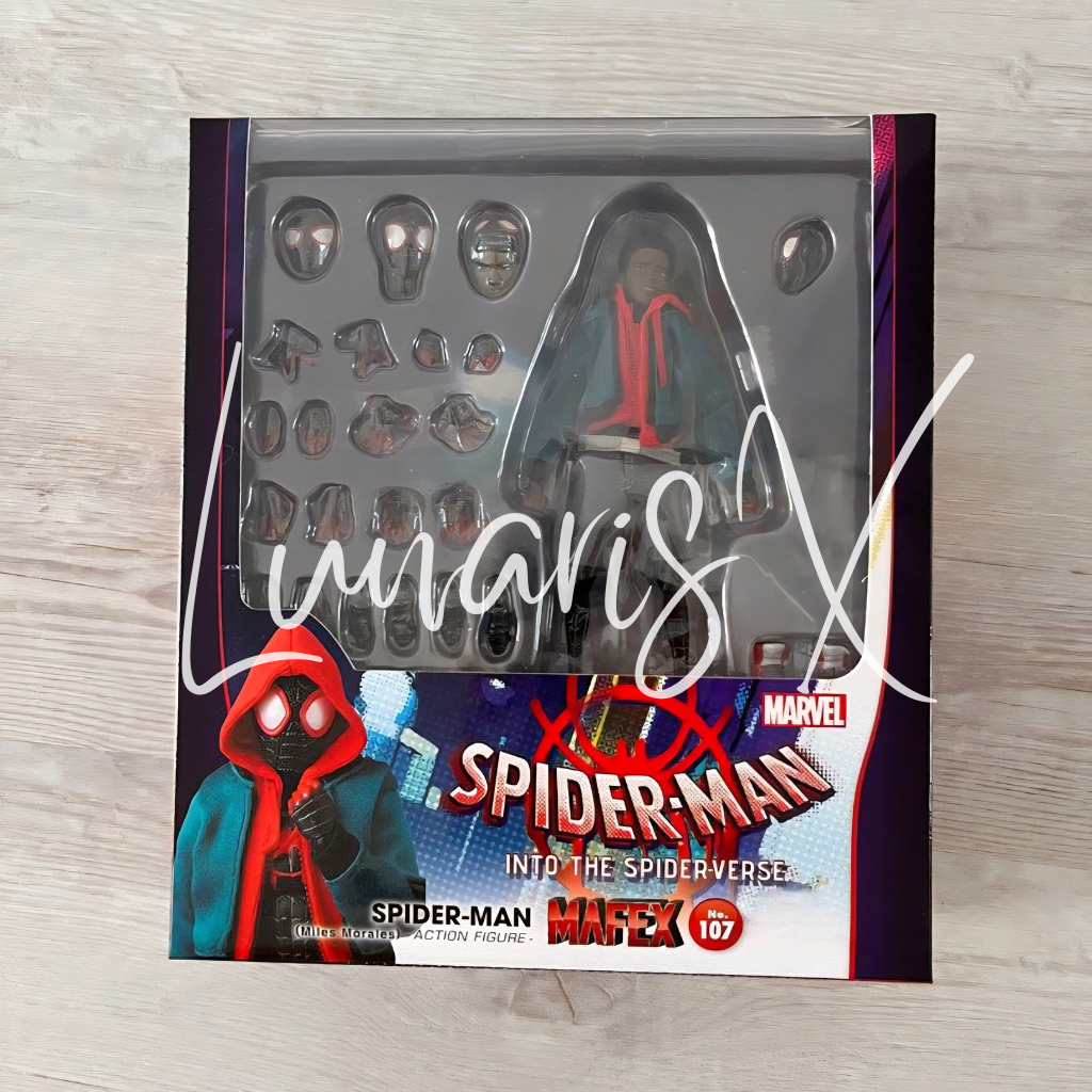 Mafex 107 Miles Morales Spiderman Into The Spiderverse Action Figure